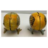 Vintage Tin Litho Wind Up Bird & Chicks (ALL WORK) 4 1/2" & 2"