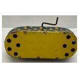 Vintage Tin Litho Nesting Egg laying Hen/Chicken Wind Up (Works) By Baldwin MFG. 5 1/2" (Makes Chicken Niose When Handle Is Cranked)