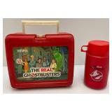 1984 The Real Ghostbusters 1986  Plastic Thermos Lunchbox With Thermos