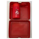 1984 The Real Ghostbusters 1986  Plastic Thermos Lunchbox With Thermos