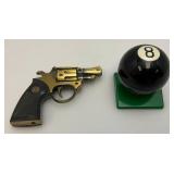 Misc. Vintage Novelty Lighters Including Pistol & 8 Ball
