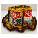 Vintage Handmade Schmidt Beer Can Hat (VERY COOL)