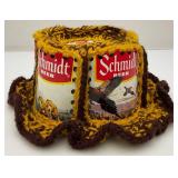 Vintage Handmade Schmidt Beer Can Hat (VERY COOL)