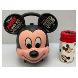 Vintage Aladdin Brand  Mickey Mouse Head Lunch Box Plastic With Thermos (New Old Stock)