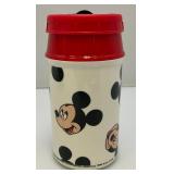 Vintage Aladdin Brand  Mickey Mouse Head Lunch Box Plastic With Thermos (New Old Stock)