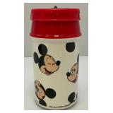 Vintage Aladdin Brand  Mickey Mouse Head Lunch Box Plastic With Thermos (New Old Stock)
