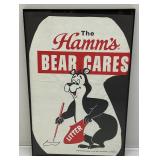 Framed HAMM"S Beer Litter Bag Cut-Out