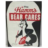 Framed HAMM"S Beer Litter Bag Cut-Out