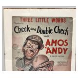 Vintage Amos & Andy Framed Picture 11" x 14"