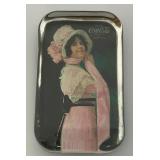 Vintage Glass Coca-Cola Paperweight & Minature Pewter Train