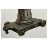 Vintage Glass Coca-Cola Paperweight & Minature Pewter Train