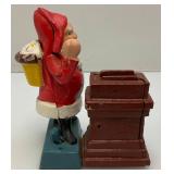 Misc. Vintage Santa Clause Toys Including Cast Iron Mechanical Bank