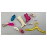 Misc. Vintage Barbie Items Including KEN Doll,. Framed Picture And Cloths