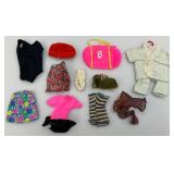 Misc. Vintage Barbie Items Including KEN Doll,. Framed Picture And Cloths