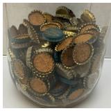 Large Group Of Vintage Cork Lined Beer Bottle Caps Some Say Home Use Grown