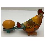 Misc. Vintage Tin Litho Hen /Chickens 1= Wind Up And 1= Battery Operated Egg laying