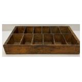 Two Primitive Wooden Display Shelves 1= 11" x 5" 1= 11 3/4" x 19 3/4"