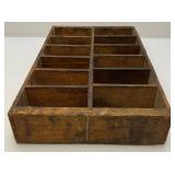 Two Primitive Wooden Display Shelves 1= 11" x 5" 1= 11 3/4" x 19 3/4"