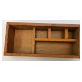 Two Primitive Wooden Display Shelves 1= 11" x 5" 1= 11 3/4" x 19 3/4"