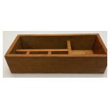 Two Primitive Wooden Display Shelves 1= 11" x 5" 1= 11 3/4" x 19 3/4"