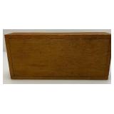 Two Primitive Wooden Display Shelves 1= 11" x 5" 1= 11 3/4" x 19 3/4"