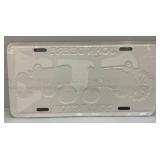 Misc. Tractor Collectibles Including JOHN DEERE Tin Sign, License Plate & More