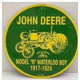 Misc. Tractor Collectibles Including JOHN DEERE Tin Sign, License Plate & More