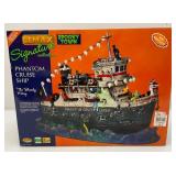 LEMAX Signature Collection SPOOKY TOWN Phantom Cruise Ship With Sounds In Original box (Works)
