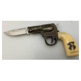 Vintage JAMES BUTLER HICKOK Collectors Gun Shaped Knife and More in Original Tin (NIB)