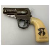 Vintage JAMES BUTLER HICKOK Collectors Gun Shaped Knife and More in Original Tin (NIB)