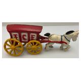 Misc. Vintage Toys & porcelain Dolls Including Cast Iron Ice Buggy With Horse & More