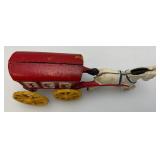 Misc. Vintage Toys & porcelain Dolls Including Cast Iron Ice Buggy With Horse & More