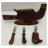 Misc. Vintage Glassware Including Uranium Vase (Crack In Bottom) High heel Shoe Wine Bottle Holders & More