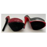 Misc. Vintage Glassware Including Uranium Vase (Crack In Bottom) High heel Shoe Wine Bottle Holders & More