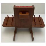 Vintage Handmade Pin Chusion Rocking Chair With Thread Holder Arms