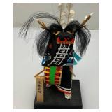 Vintage 8 1/2" Tall Traditional Japanese Ushioni Festival Wooden Handcarved Figurine In Orginal Box