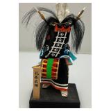 Vintage 8 1/2" Tall Traditional Japanese Ushioni Festival Wooden Handcarved Figurine In Orginal Box