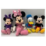 Misc. Mickey, Minnie Mouse And Donald Duck Plush Toys (Smallest 13"