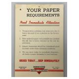 Vintage 1942 & 1947 MINNESOTA Paper & Cordage Calendar Pamplets (In Protective Sleeve)