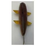 Vintage Handmade Spearing Lure Signed Wellis 9 1/2"