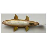 Vintage Handmade Spearing Lure Signed Wellis 9 1/2"