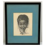 Vintage Framed Behind Glass J. Macdonald Henry Charcoal Lithography Prints 8 1/4" x 10 1/4"