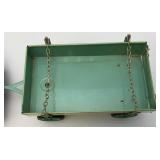 Vintage KDN Kovodruzstvo Nachod Czech Wind Up 3 Speed Tin Litho Tractor With Trailor (Works) With Schilling Key