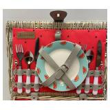 Picnic Time Brand Picnic Basket (Never Used) Missing Salt & Pepper Shakers And Turn buckle For Latch