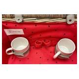 Picnic Time Brand Picnic Basket (Never Used) Missing Salt & Pepper Shakers And Turn buckle For Latch