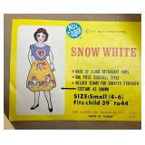 1982 Ben Cooper Walt Disney Character Costume "Snow Whte" In Original Box (Box Clear Plastic Torn & Box Show Wear
