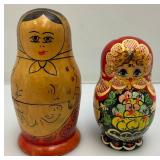Misc. Vintage Items Including Nesting Dolls, Red Wing Doe With Fawns? & More