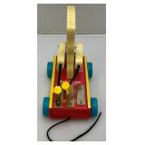 Misc. Vintage Toys Including Bouncing Buggy, Fisher Price Tiny Teddy Xylphone Pull Toys, Snp,Crackel & Pop & More