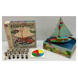 Vintage Collectible Smurfs & Smurf Ahoy Game In Original Box (Seem Complete)