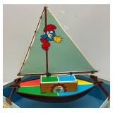 Vintage Collectible Smurfs & Smurf Ahoy Game In Original Box (Seem Complete)